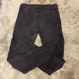 Rag & Bone distressed black skinny jeans